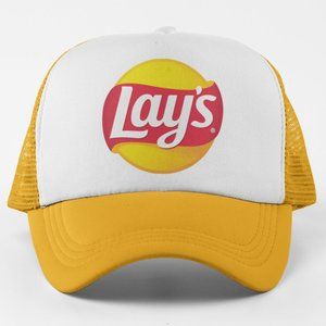 NEW Lays Potato Chips Foam Trucker Mesh Snapback Hat 2-TONE: GOLDEN YELLOW